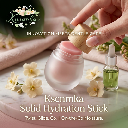Kscnmka™ Solid Hydration Stick - Multi-Use Moisturizing Balm for Face, Lips & Body | Travel-Friendly Dry Skin Relief & Glow Booster | On-the-Go Hydrating Balm with Natural Botanical Extracts